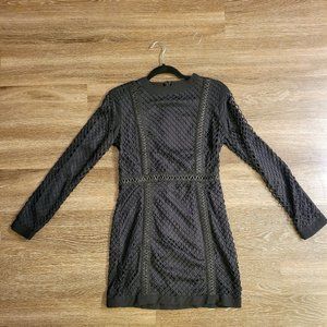 Black PrettyLittleThing Bodycon Mini Dress, Size US 8